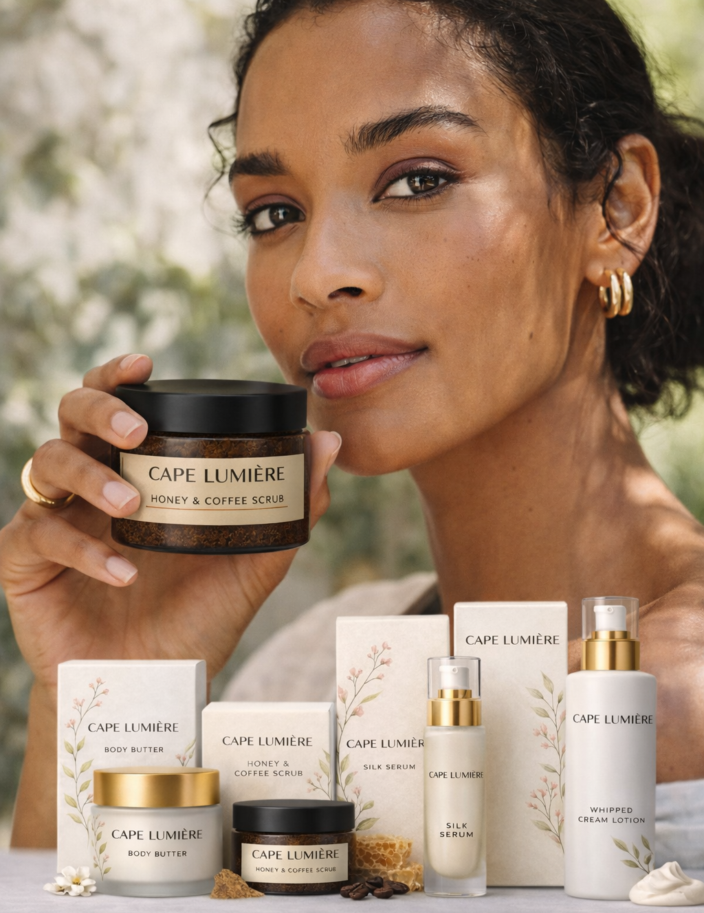 The Cape Lumière woman with the full collection